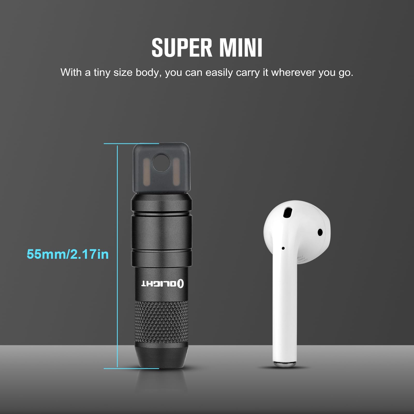 OLIGHT IMINI 2 lightweight aluminum shell designed for daily carry