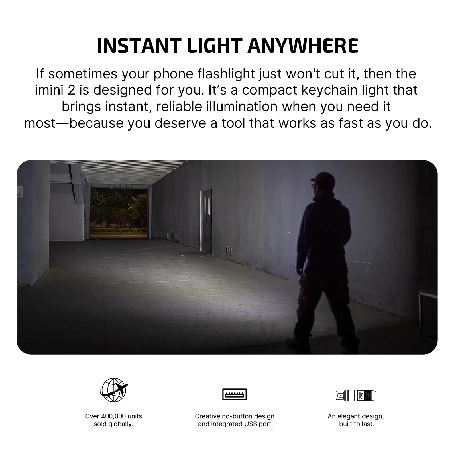 OLIGHT IMINI 2 drop-resistant to 1.5m for daily use