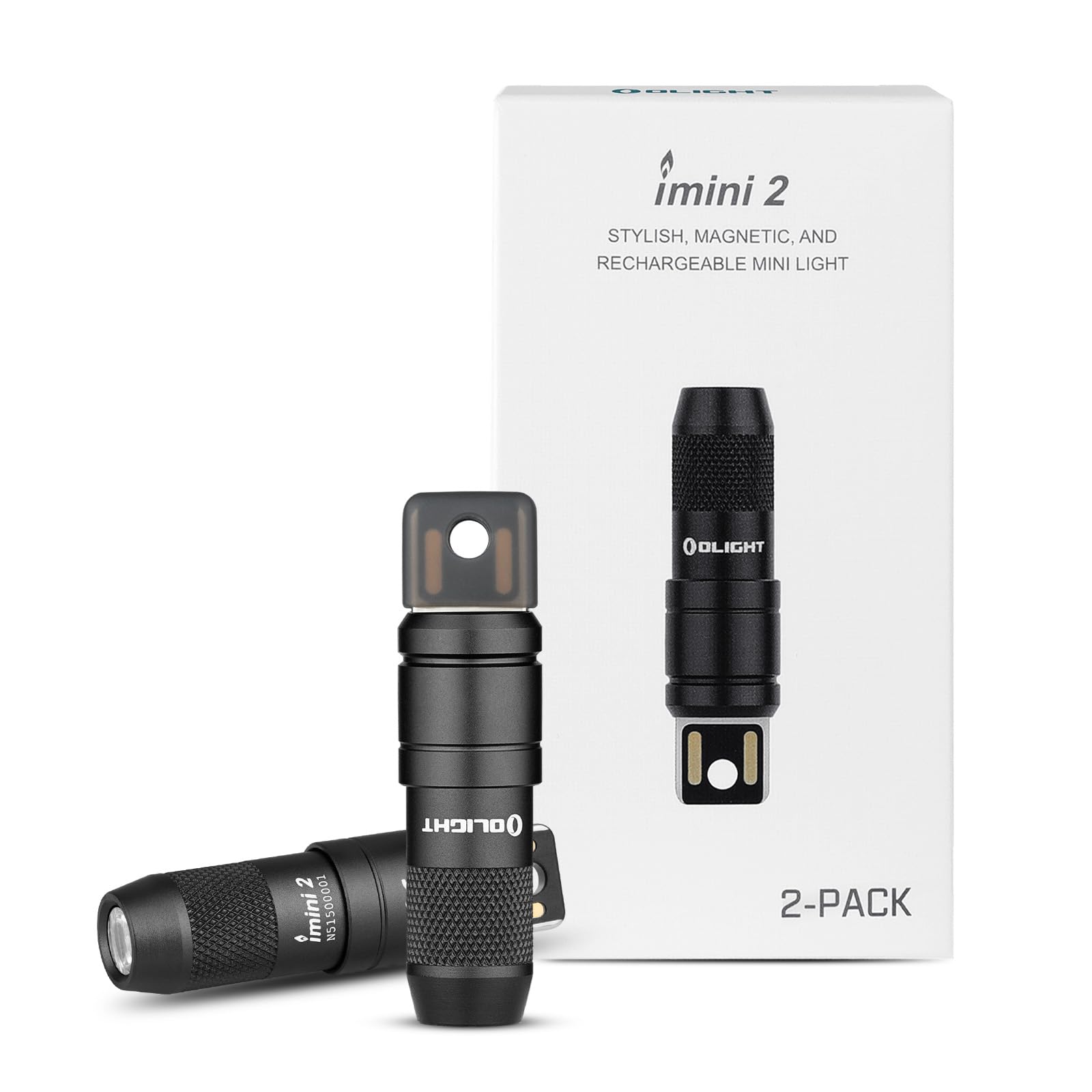 OLIGHT IMINI 2 keychain light with magnetic activation for instant hands-free illumination.