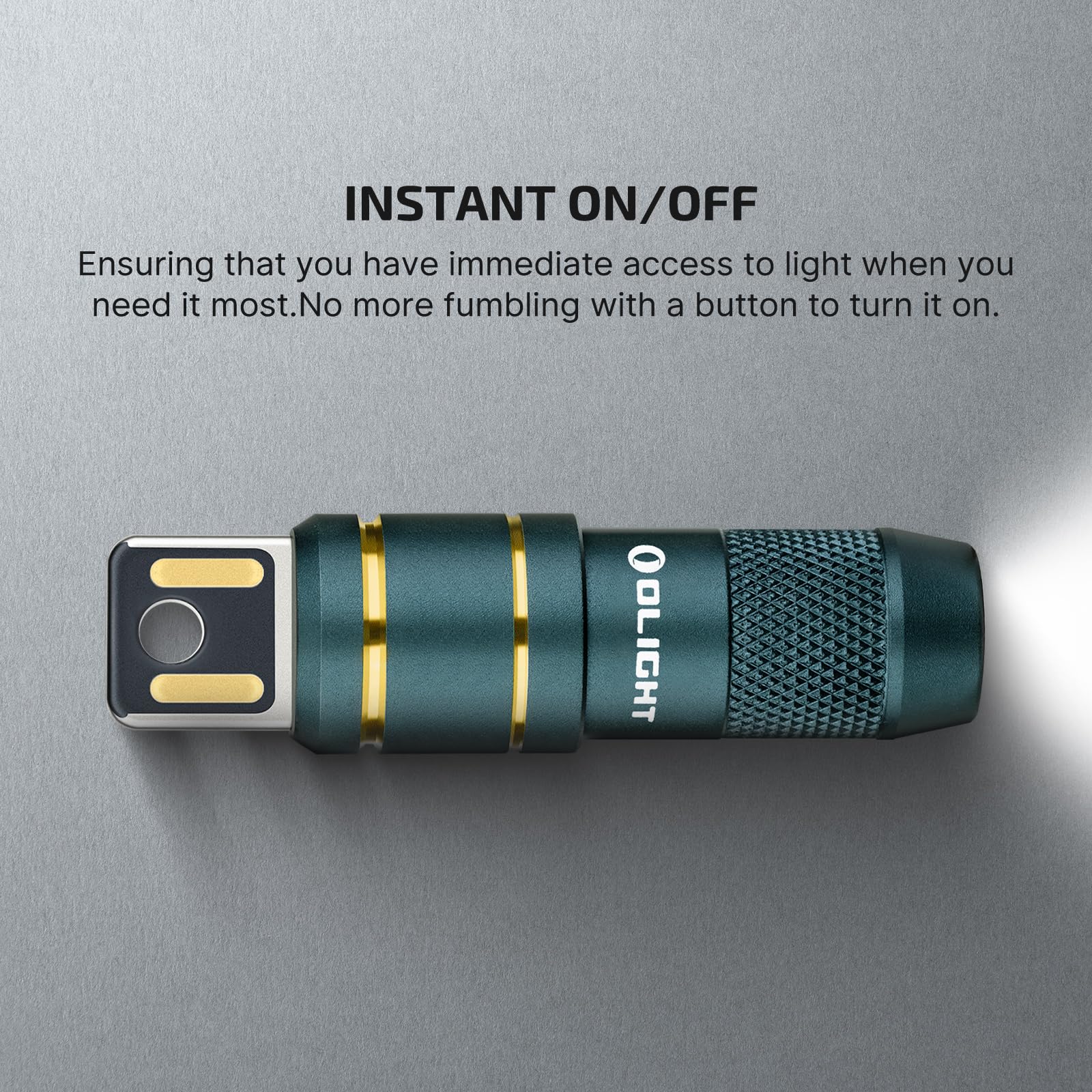 OLIGHT IMINI 2 instant activation with detachment cap for quick lighting
