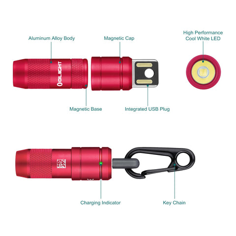 OLIGHT IMINI 2 lightweight design minimizes bag bulk.