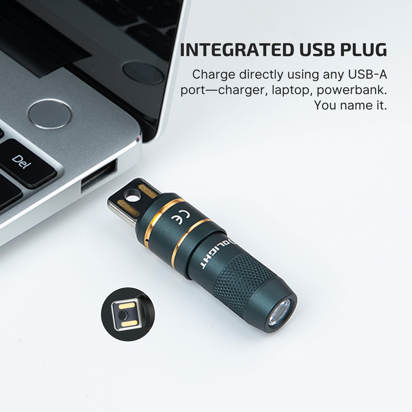 OLIGHT IMINI 2 magnetic base enables hands-free mounting