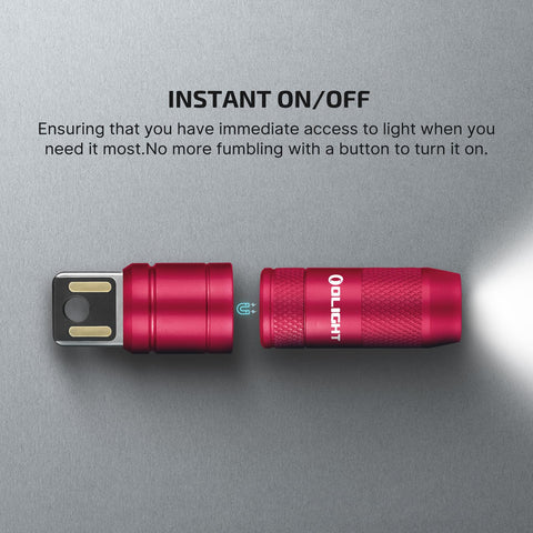 OLIGHT IMINI 2 magnetic-cap activation enables instant light access.