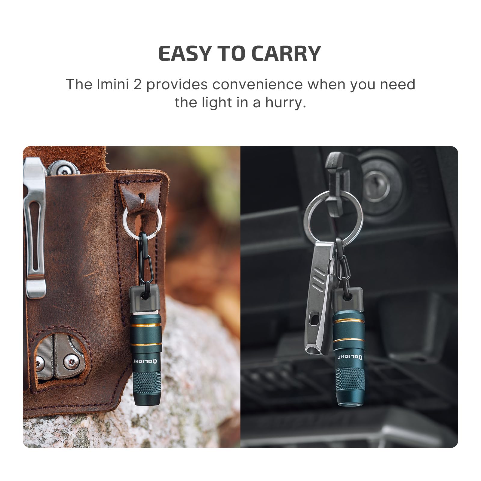 OLIGHT IMINI 2 ultralight aluminum body with durable build