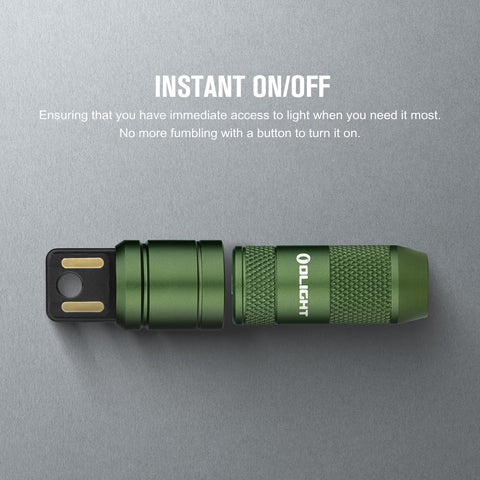 OLIGHT IMINI 2 USB charging port enables quick on-the-go charging.