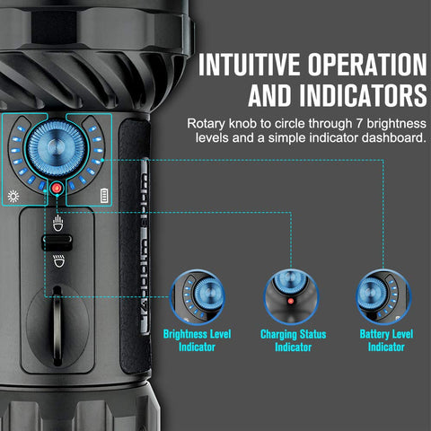 OLIGHT Marauder 2 battery pack powers extended sessions up to 59 hours.