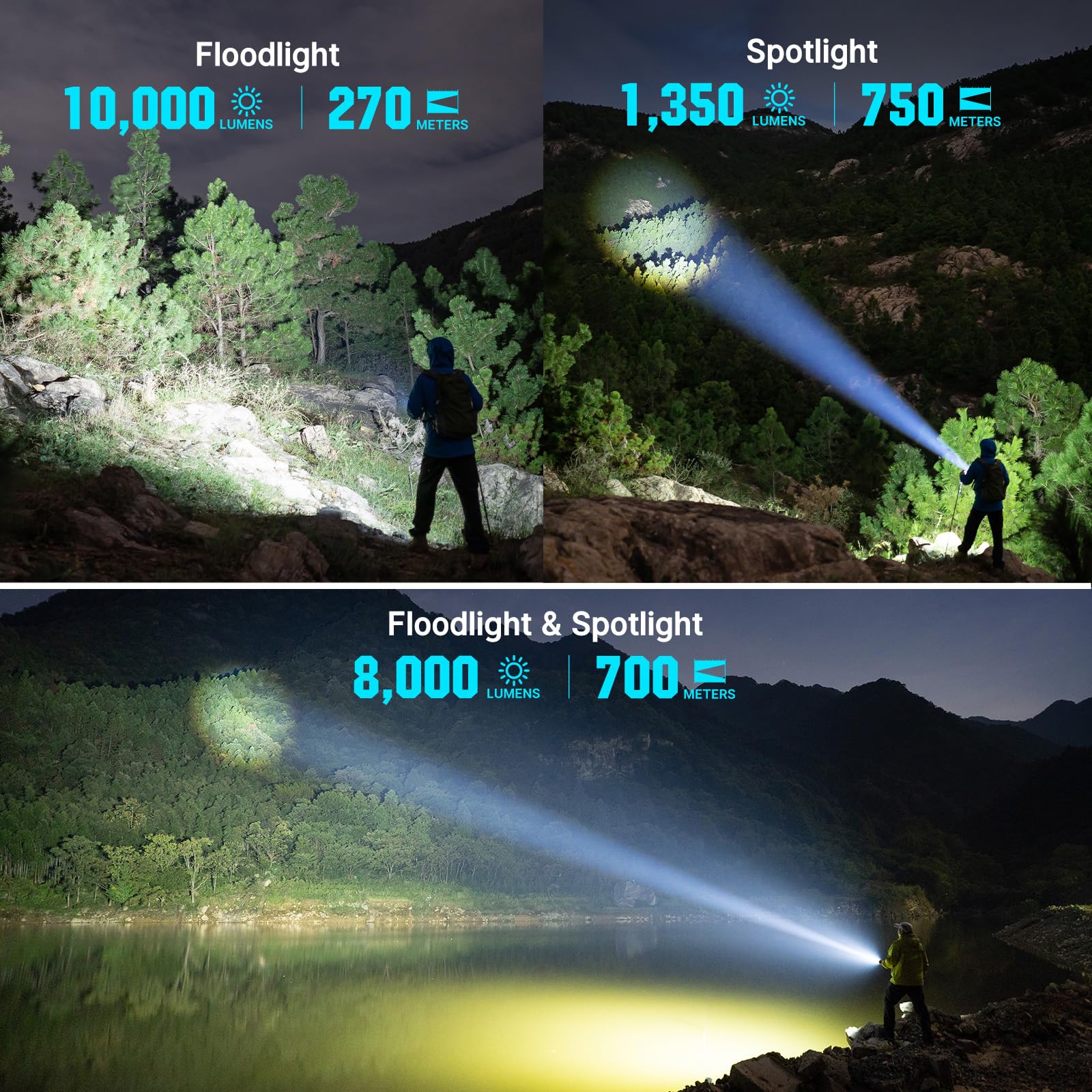 OLIGHT Marauder Mini 2 10000-lumen floodlight enhances outdoor visibility.