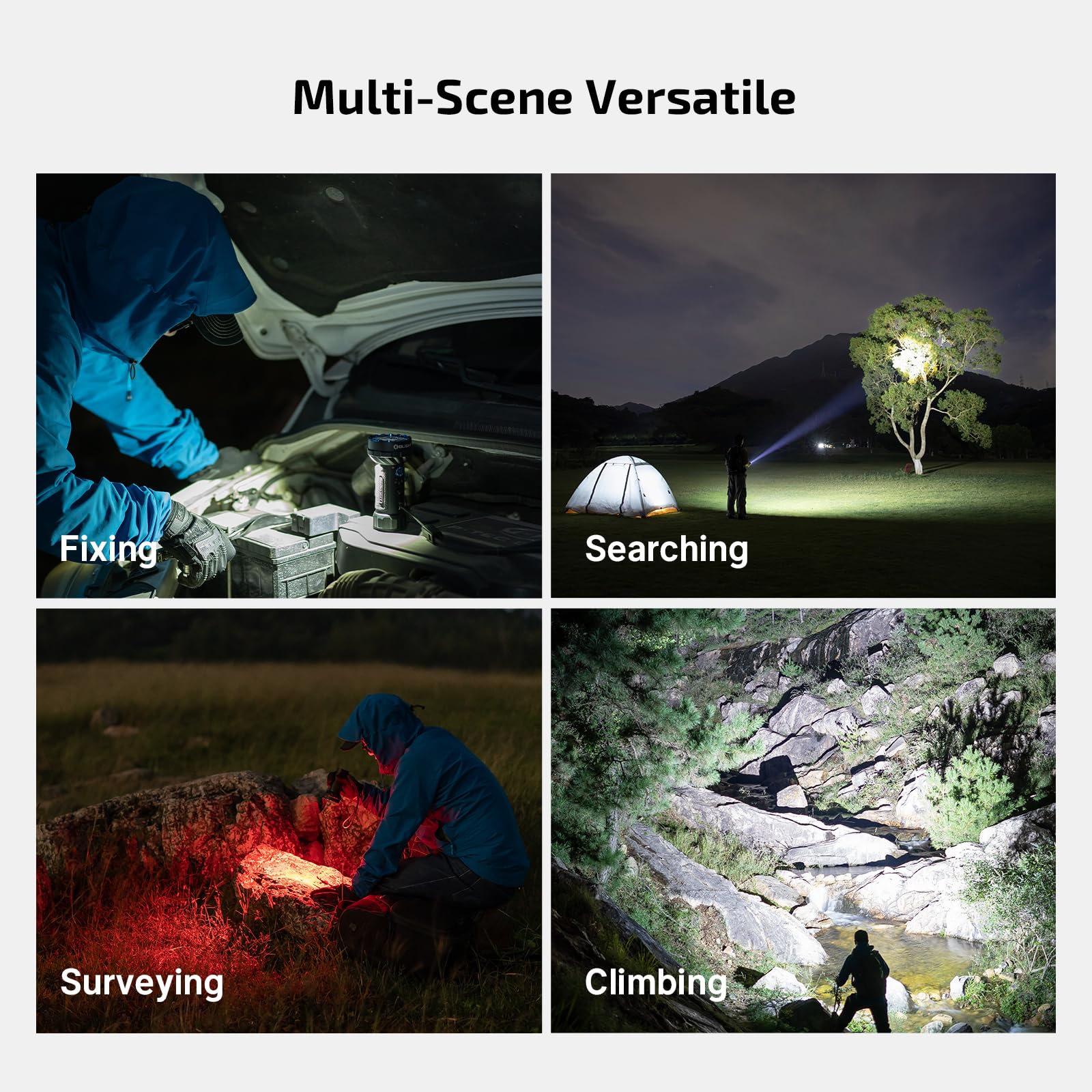 OLIGHT Marauder Mini 2 color-coded indicators show battery and brightness at a glance.