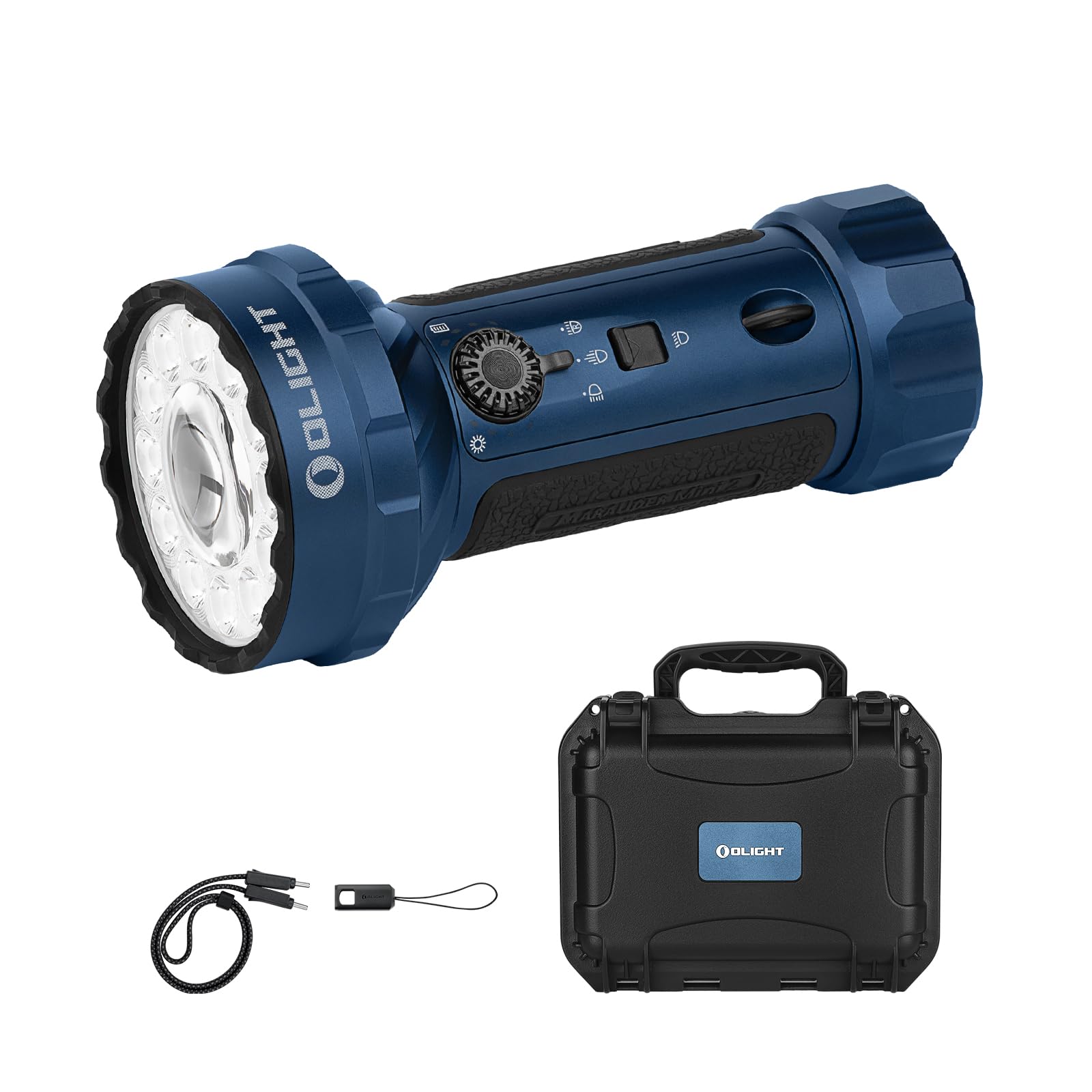 OLIGHT Marauder Mini 2 in compact design for secure one-handed use outdoors.