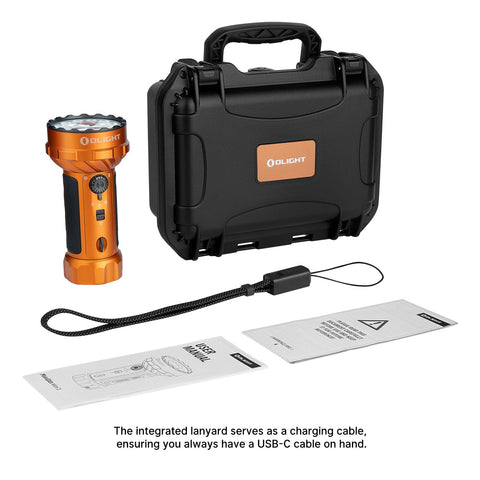 OLIGHT Marauder Mini 2 emergency use in orange for visibility