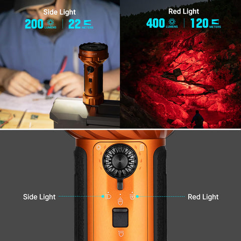 OLIGHT Marauder Mini 2 five modes interface for quick changes