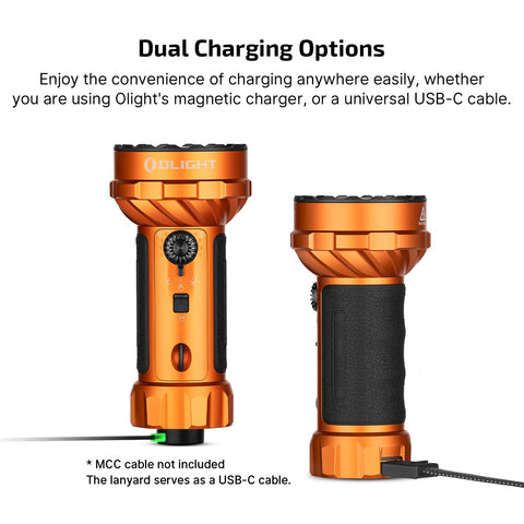 OLIGHT Marauder Mini 2 USB-C charging with lanyard