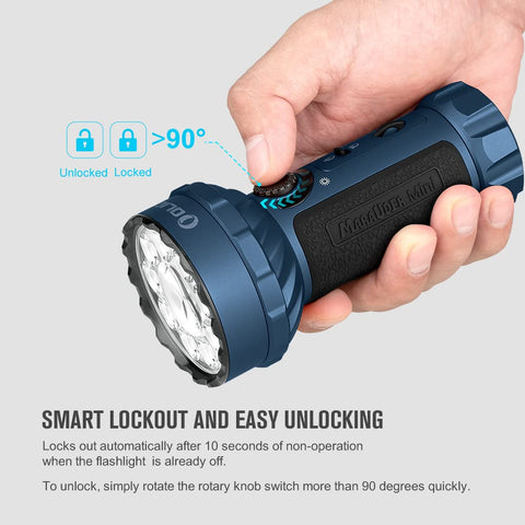 OLIGHT Marauder Mini rotary knob allows easy brightness adjustment