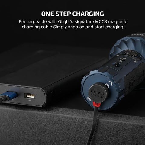 OLIGHT Marauder Mini silicone surface improves grip and handling