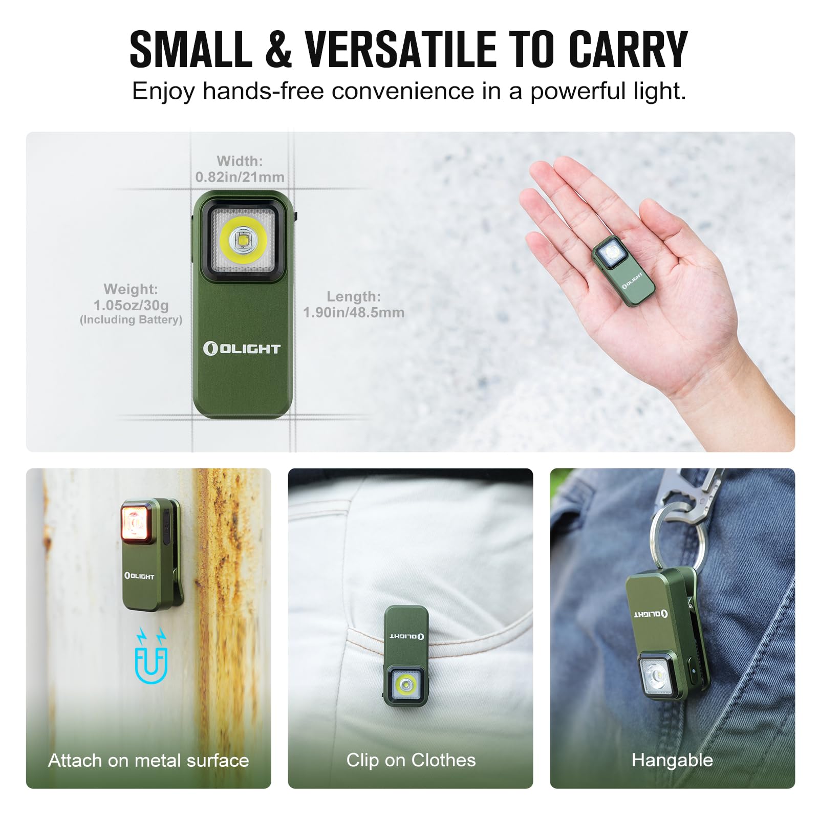 OLIGHT Oclip clip-on light design for easy attachment