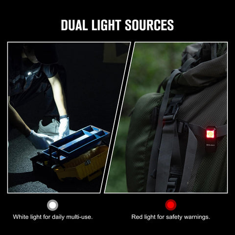 OLIGHT Oclip red light mode supports nighttime signaling.