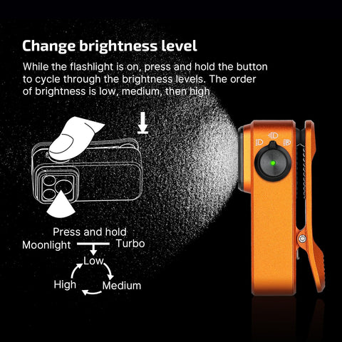 OLIGHT Oclip Pro clip design secures items up to 14 mm