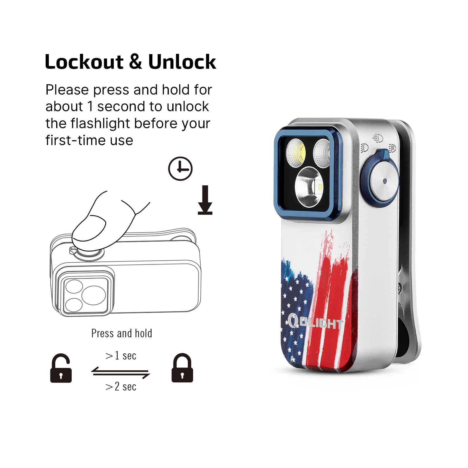 OLIGHT Oclip Pro IPX6 waterproof design withstands rain