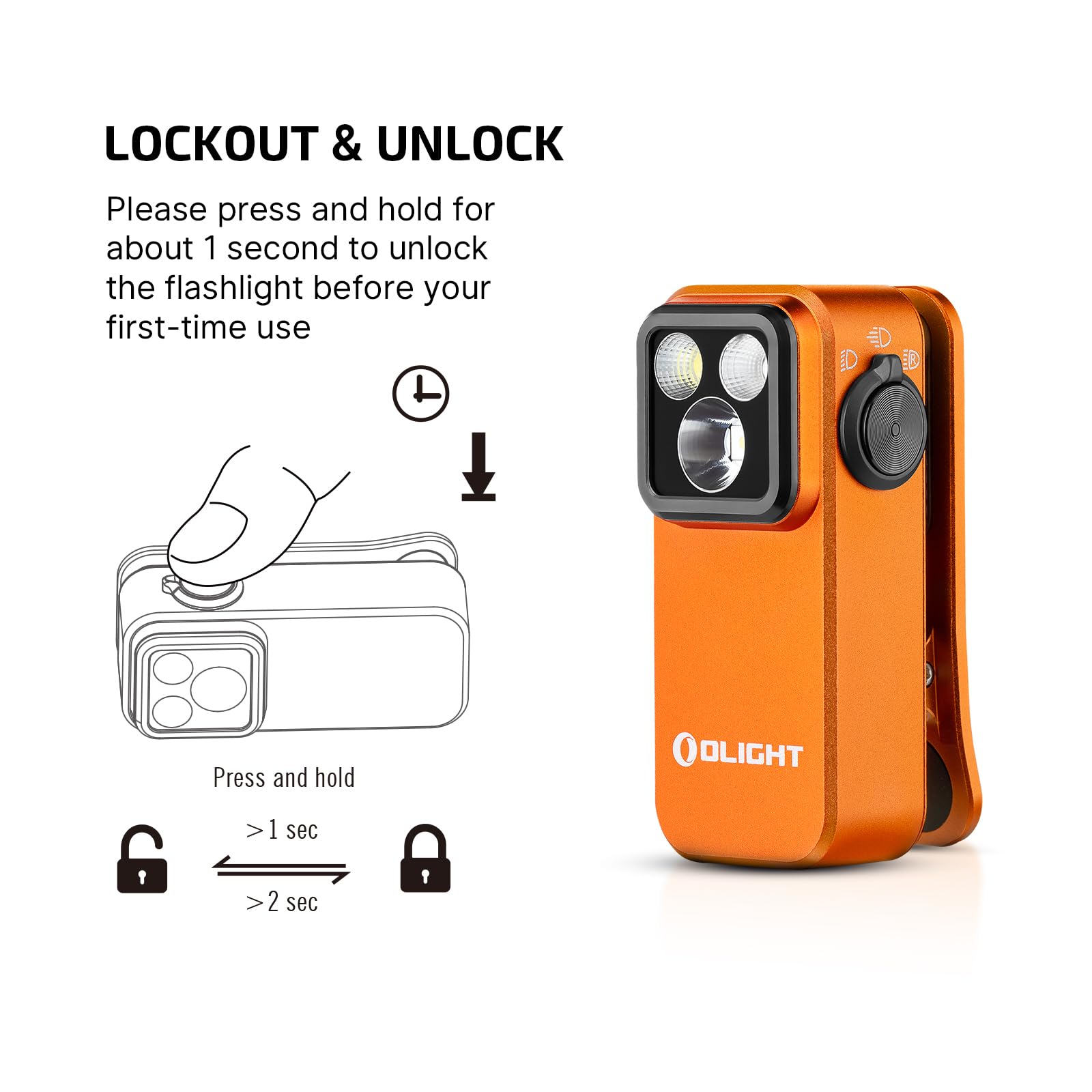 OLIGHT Oclip Pro lanyard hole for easy carry