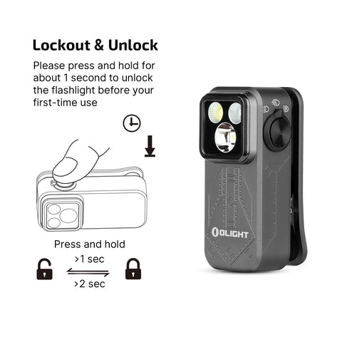 OLIGHT Oclip Pro magnetic base attachment on metal surface
