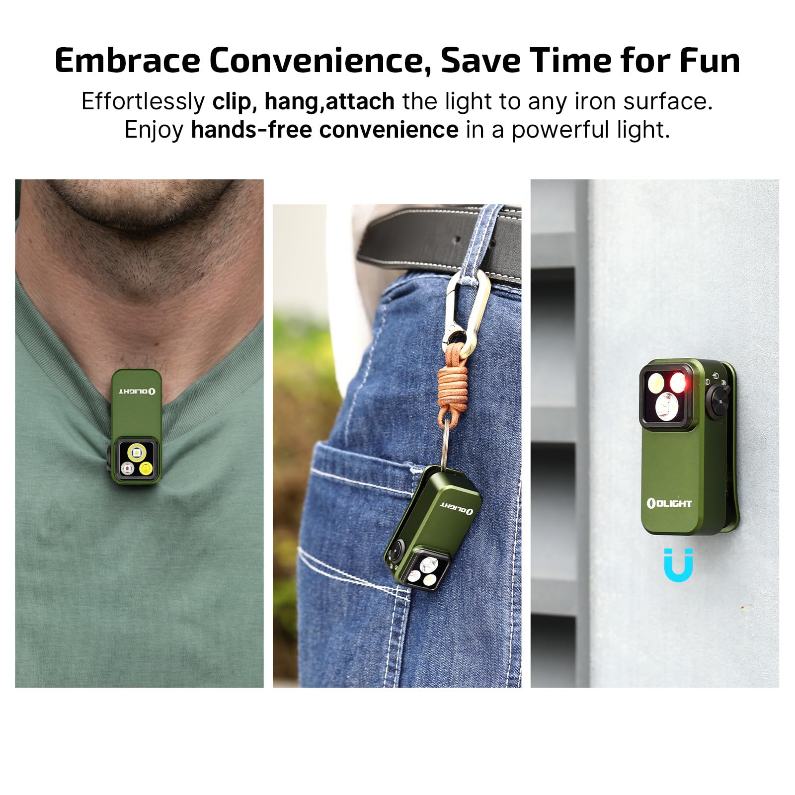 OLIGHT Oclip Pro multi-use signaling for cycling, camping, or indoor tasks.