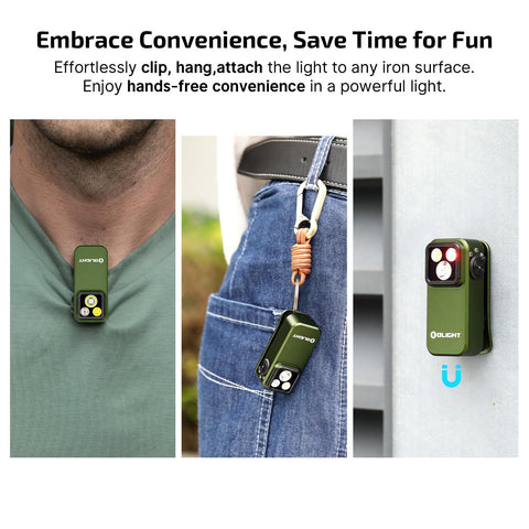 OLIGHT Oclip Pro multi-use signaling for cycling, camping, or indoor tasks.