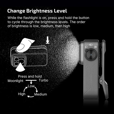 OLIGHT Oclip Pro red light mode for signaling at night