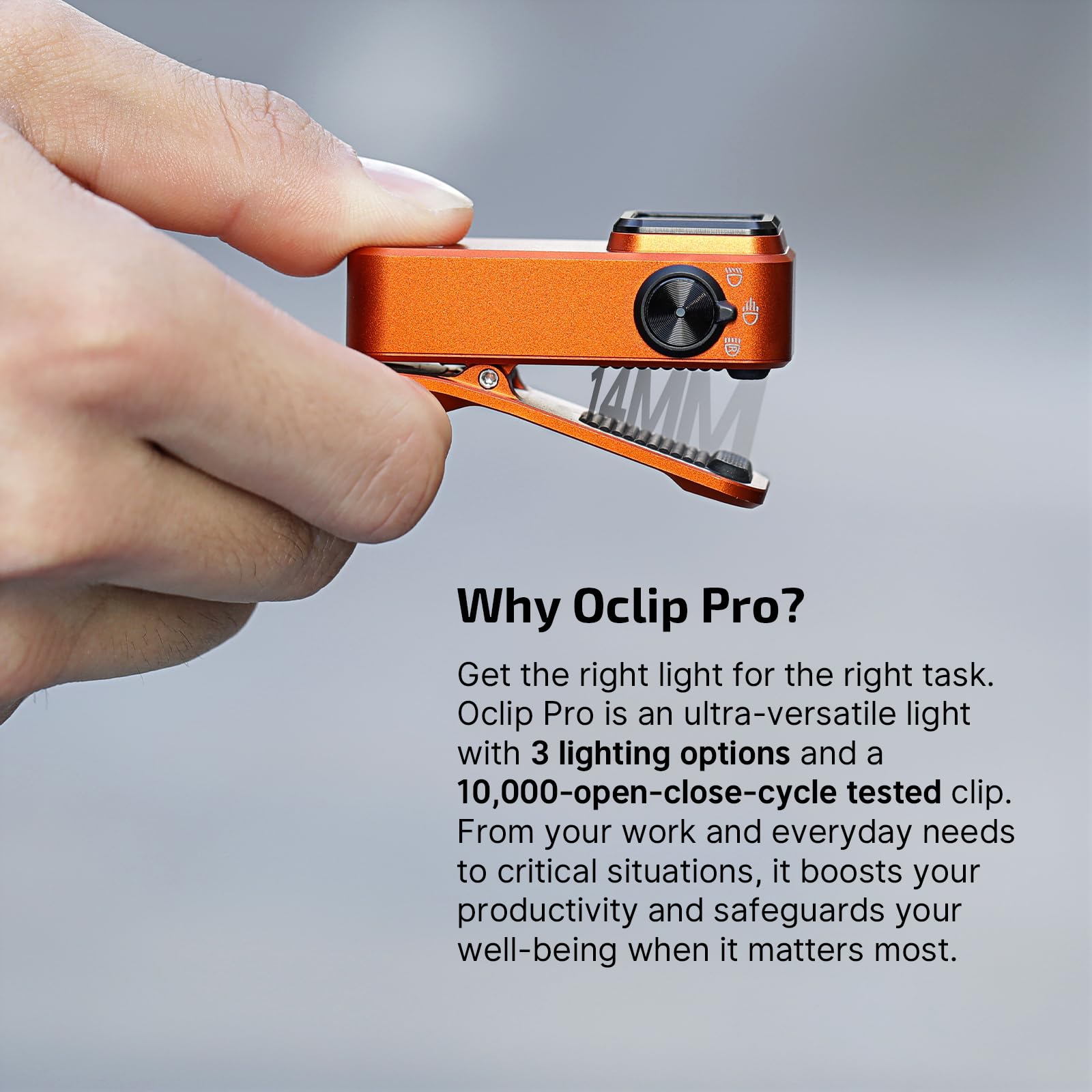 OLIGHT Oclip Pro red-light mode for night visibility