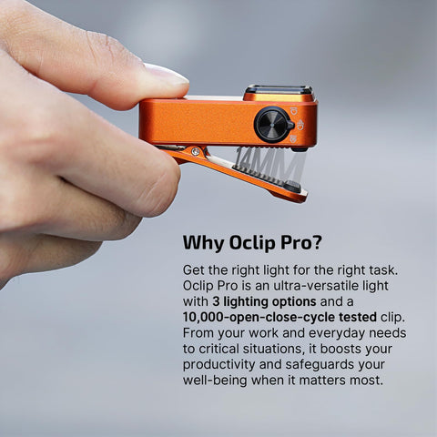OLIGHT Oclip Pro red-light mode for night visibility