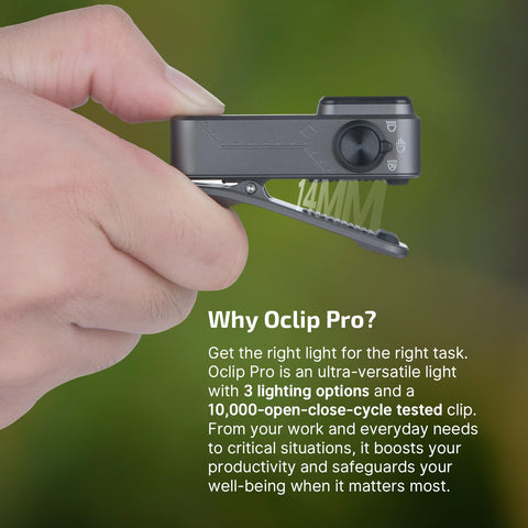 OLIGHT Oclip Pro USB-C charging port for quick top-ups