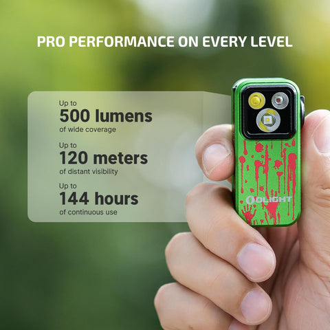 OLIGHT Oclip Pro IPX6 waterproof design withstands rain and splashes.