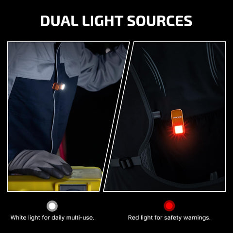 OLIGHT Oclip red night-vision mode supports discreet use.
