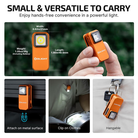 OLIGHT Oclip side profile showing slim form for pocket clip use.