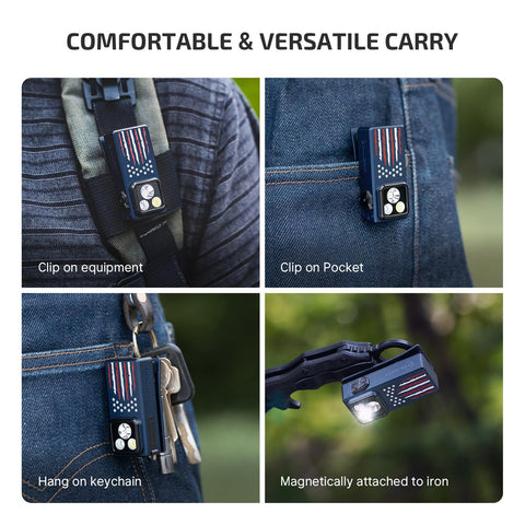 OLIGHT Oclip Ultra IPX6 water resistance with open cover functionality.