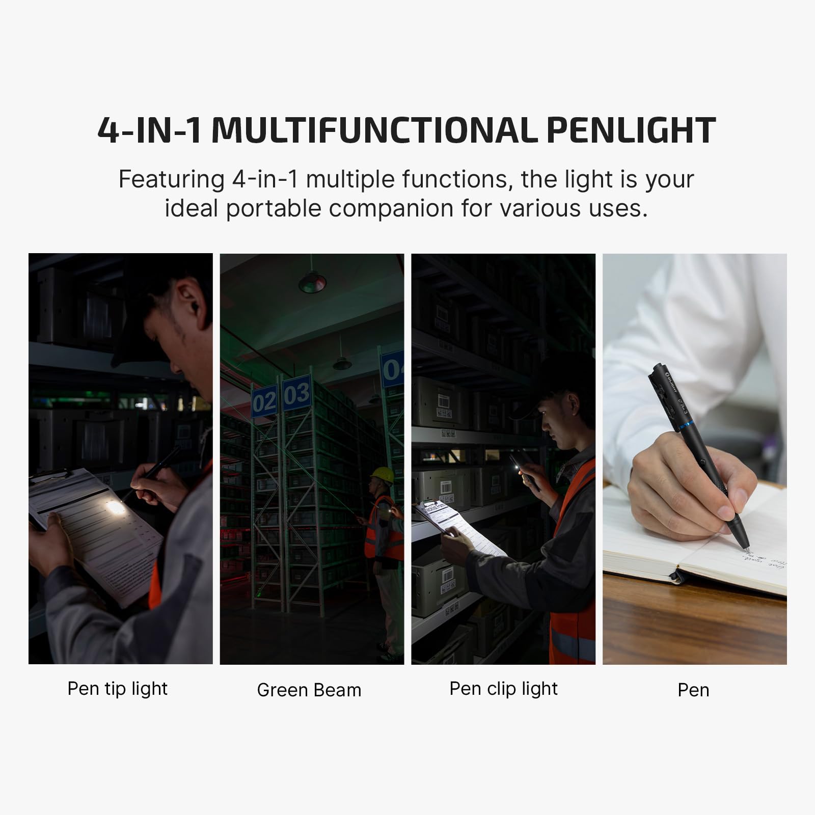 OLIGHT O'Pen 3 white light clip powering desk tasks