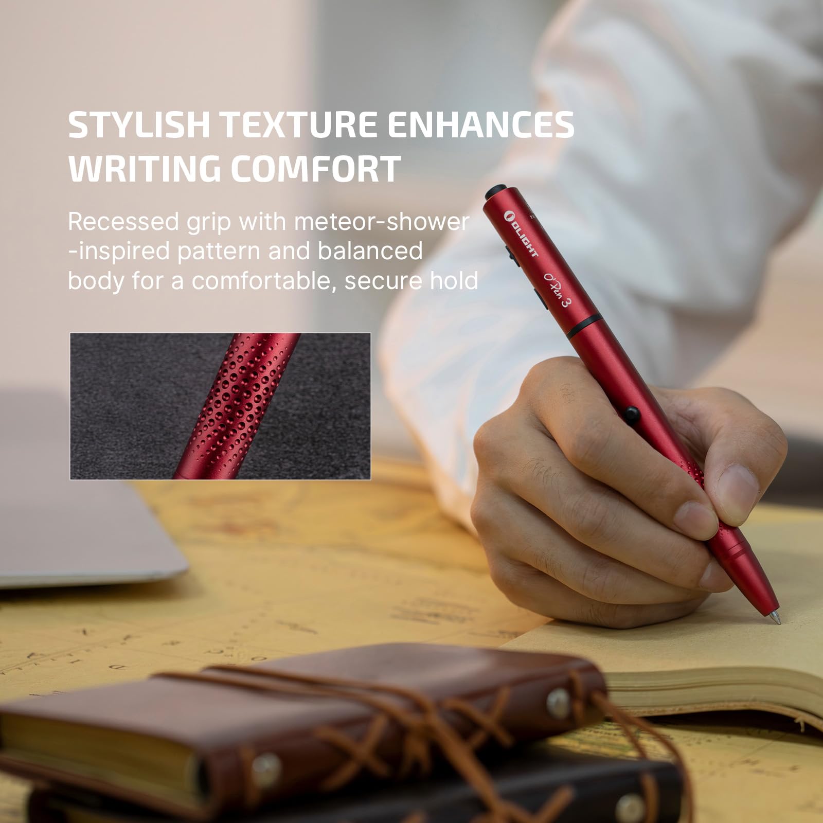 OLIGHT O'Pen 3 pen-tip light helps write in the dark