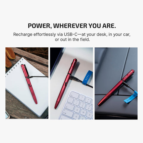 OLIGHT O'Pen 3 USB-C charging recharges quickly on the go