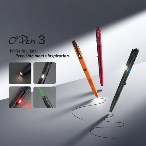 OLIGHT O'Pen 3 white light enables precise writing and note taking