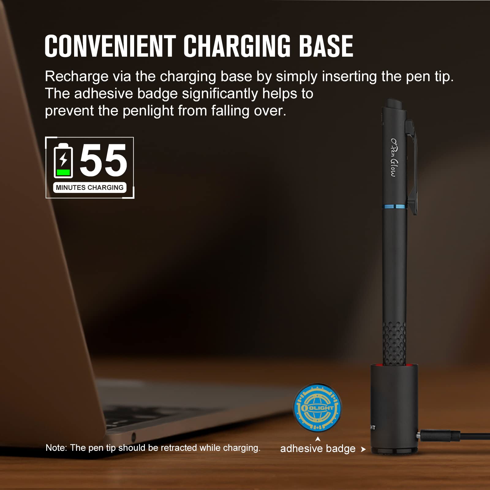 OLIGHT O'Pen Glow green beam tail used for outdoor signaling and visibility.