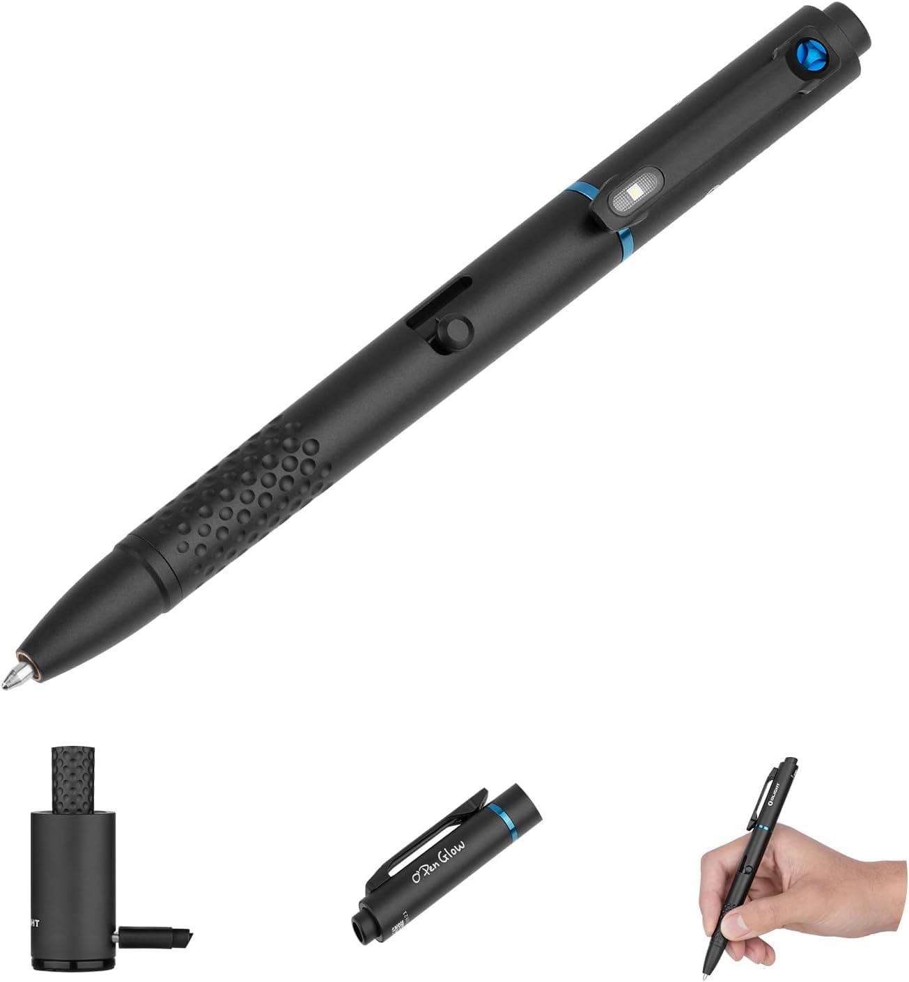 OLIGHT O'Pen Glow overview showing a compact, stylish EDC pen light for everyday tasks.