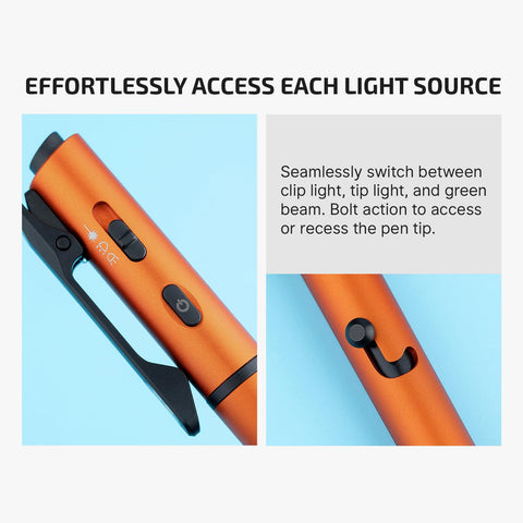 OLIGHT O'Pen 3 green beam for precise markings.