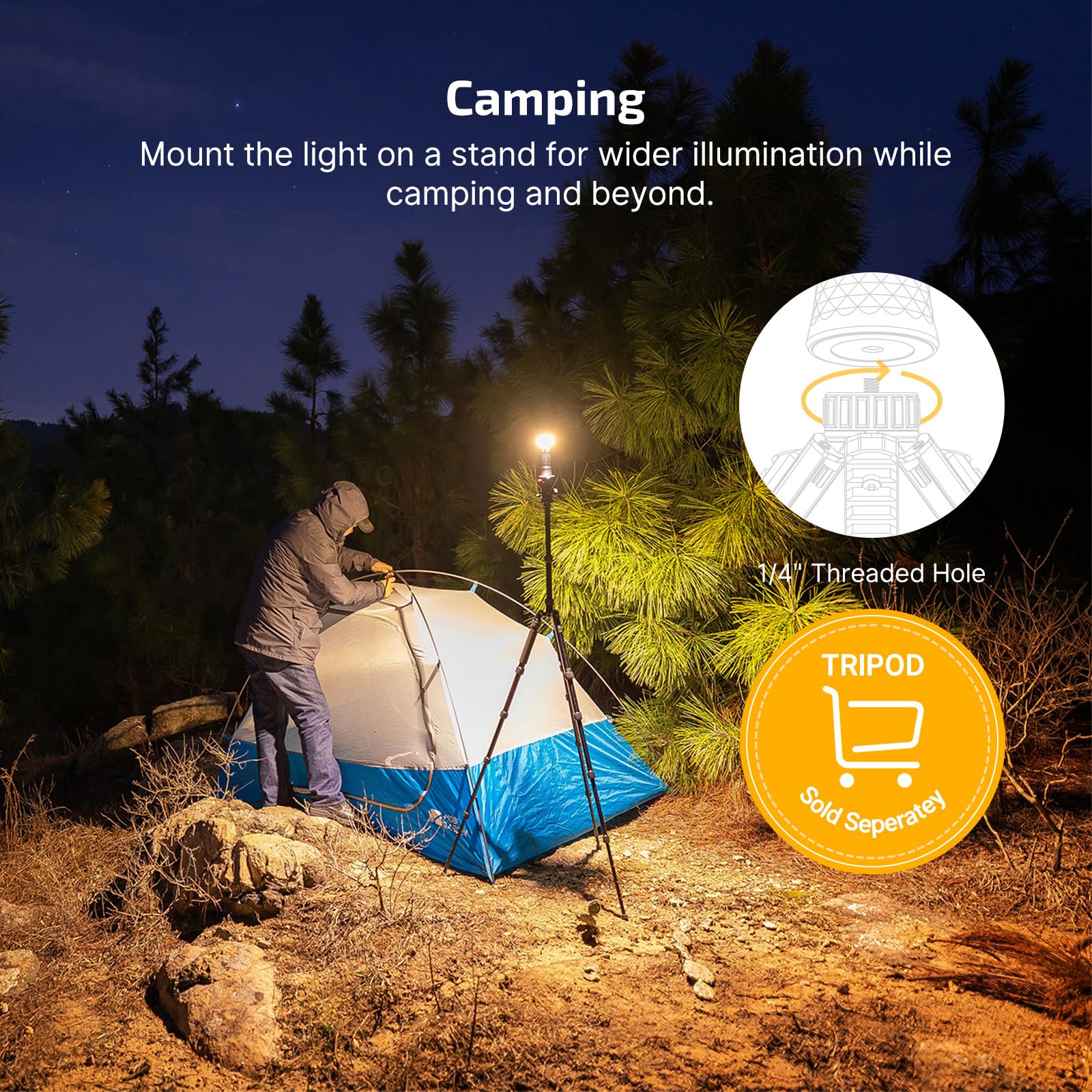 OLIGHT Prowess holster and bracket for wall-mount or hanging light.