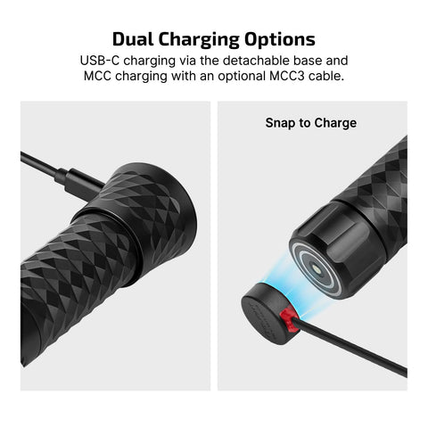 OLIGHT Prowess USB-C charging base provides fast, flexible recharging.