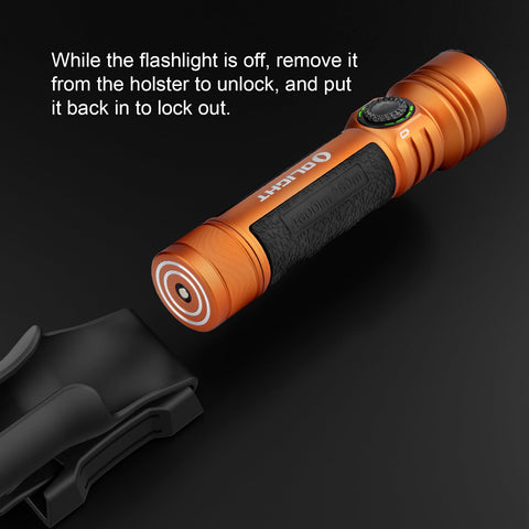 OLIGHT Seeker 4 Pro in hand during glove use for night tasks