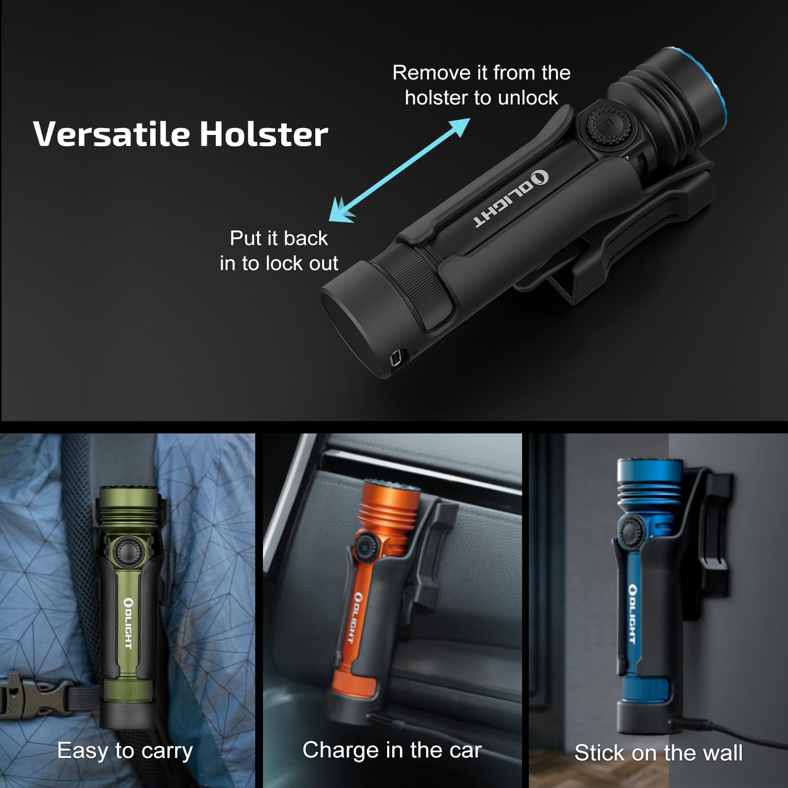 OLIGHT Seeker 4 Pro IPX8 waterproof design for rain and immersion