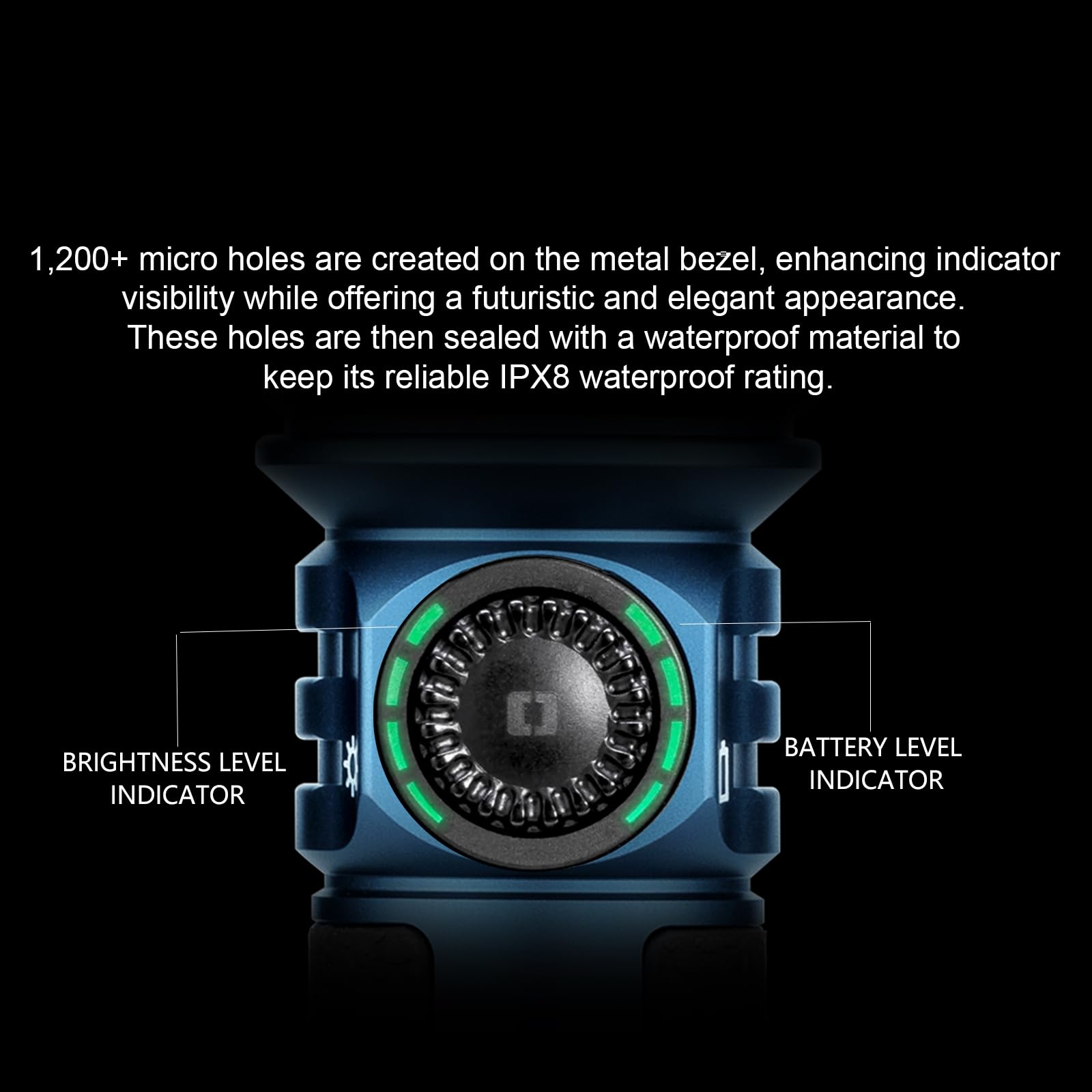 OLIGHT Seeker 4 Pro IPX8 waterproof rating shown in wet conditions