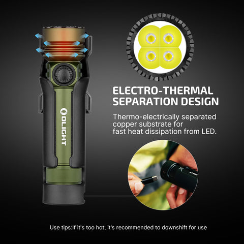 OLIGHT Seeker 4 Pro IPX8 waterproof capability in wet conditions