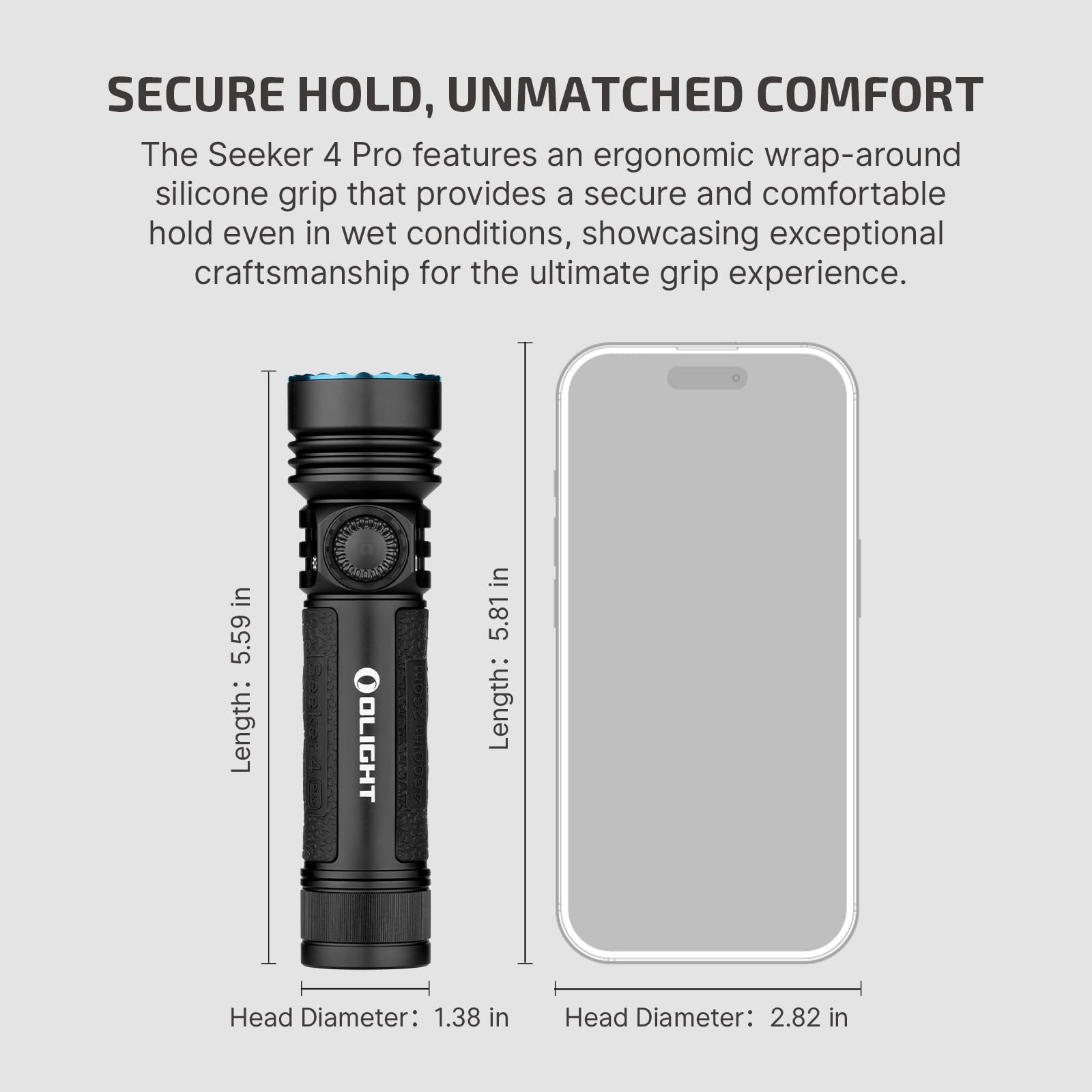 OLIGHT Seeker 4 Pro magnetic MCC3 charging adds flexibility on the go.