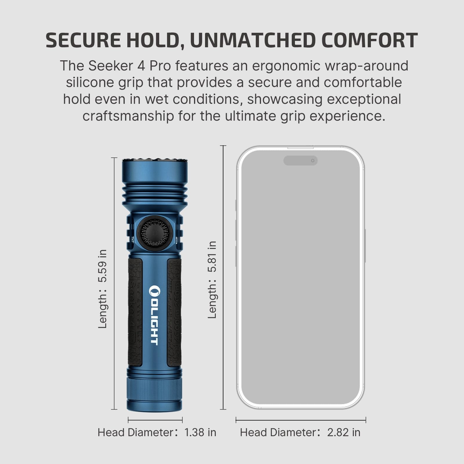 OLIGHT Seeker 4 Pro magnetic MCC3 charging option for convenient recharging