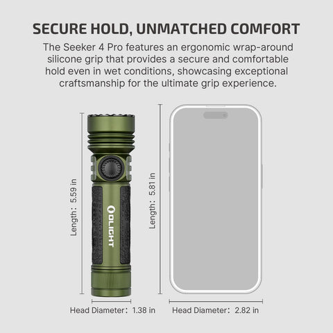OLIGHT Seeker 4 Pro magnetic MCC3 charging option for cable-free topping up